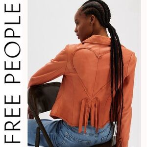 NEW Nigel Preston for Free People Little Heart Bolero Lambskin Leather Jacket m